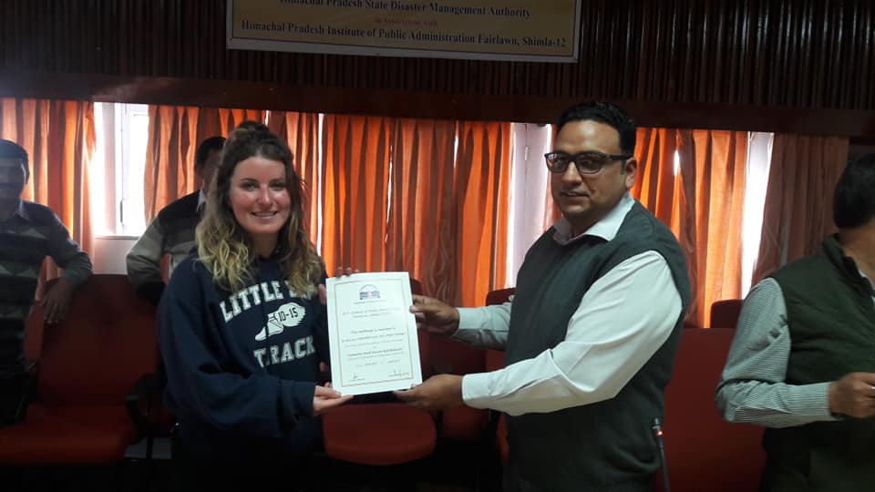 Certificate at HPSDMA conference
